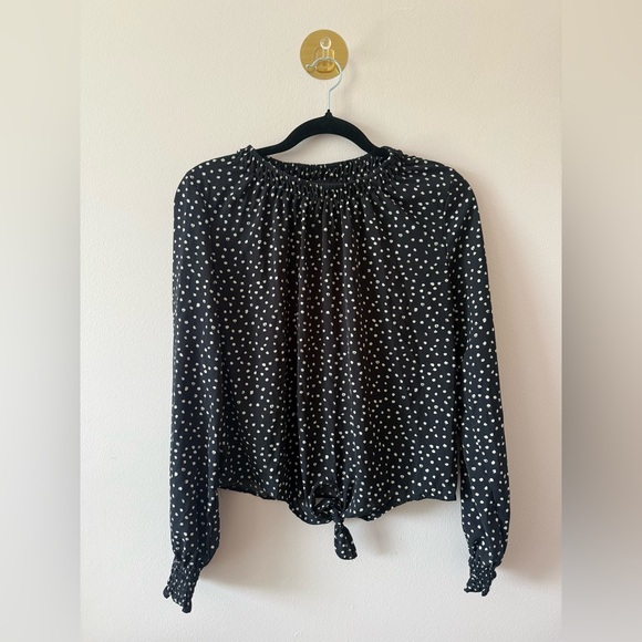 Anthropologie Tops - Polka Dot Black & White Top size Medium